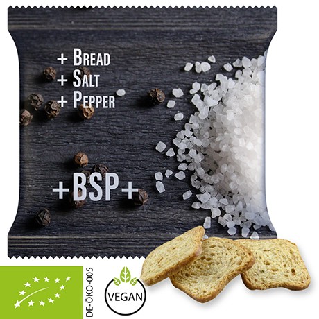 Bio Brot Chips Salz und Pfeffer, ca. 20g vegan, Maxi-XL-Tüte