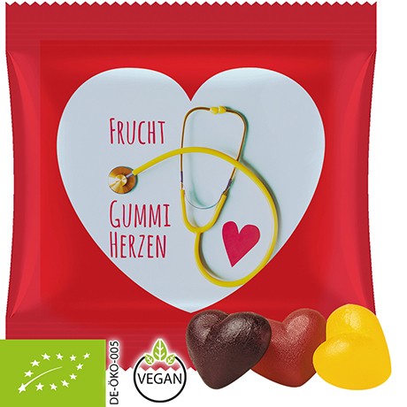 Bio Fruchtgummi-Herzen, ca. 20g vegan, Maxi-Tüte