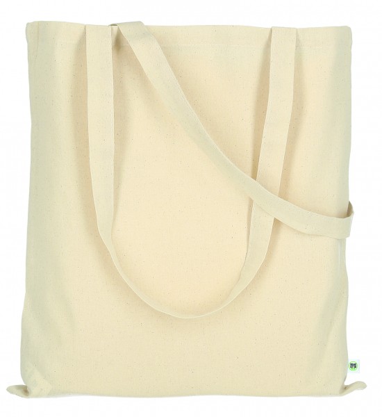 Tasche mit zwei langen Henkeln aus Organic-Baumwolle