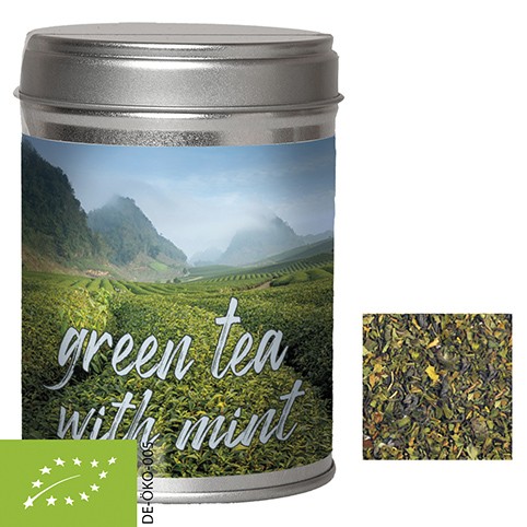 Bio Grüner Tee mit Minze, ca. 35g vegan, Dual-Dose