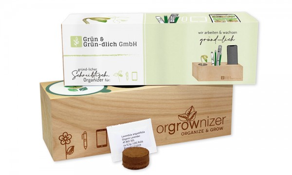 Orgrownizer - Bio Pflanzen im Holzorganizer