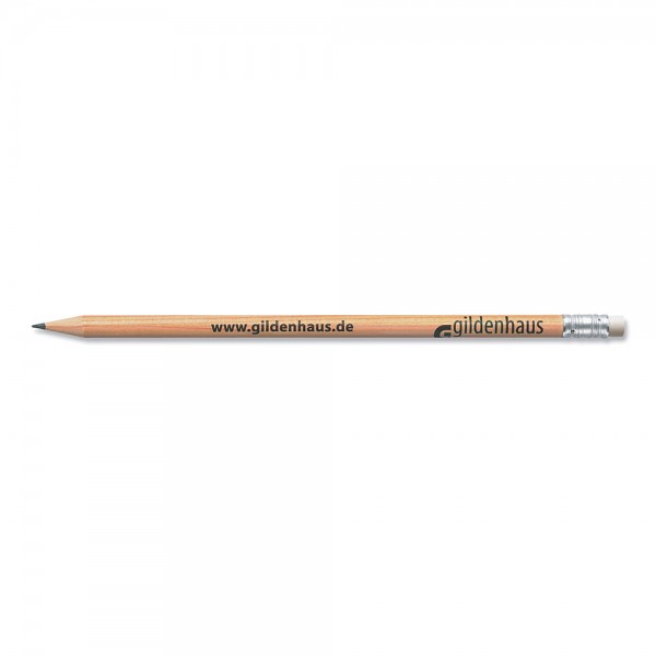 STAEDTLER runder Bleistift mit Radiertip natur, aus zertifiziertem Holz