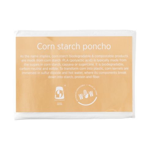 Regenponcho Corn Poncho aus Maisstärke
