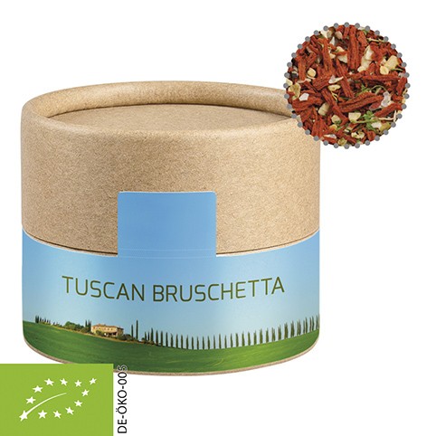 Bio Gewürzmischung Toskanische Bruchetta, ca. 28g vegan, Biologisch abbaubare Eco Pappdose Mini