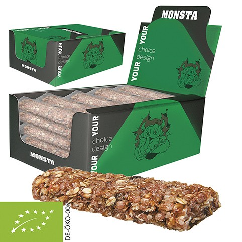Bio Müsliriegel Multikorn-Himbeere, 25 Stück, 750g vegan, Displaybox Maxi