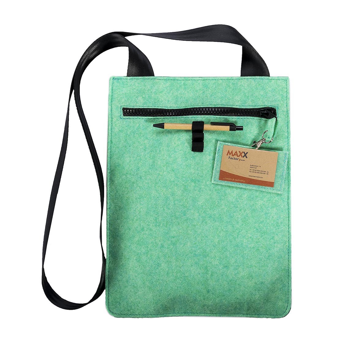 Flavio – RPET Filz Messanger Bag, RPET Filz Umhängetasche, Tasche aus  Recycling PET Filz, Bags & More, Filzprodukte, Werbeartikel
