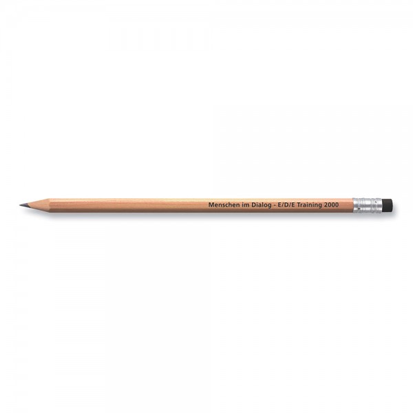 STAEDTLER hexagonaler Bleistift mit Radiertip natur, aus zertifiziertem Holz