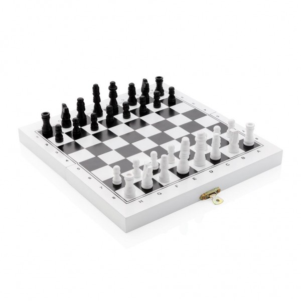 3-in1 Brettspiel /Schach/Dame/Backgammon aus FSC Holz