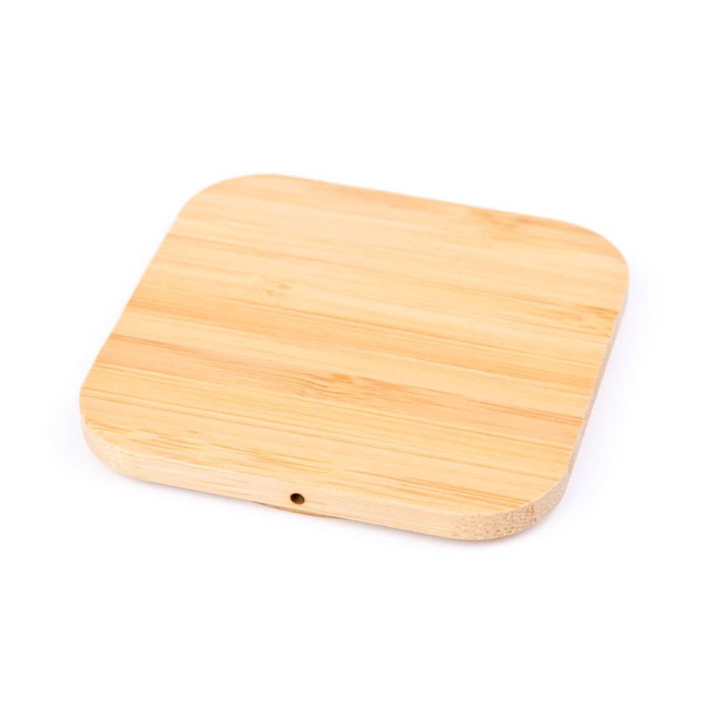 Wireless Charger Bamboo square 5 Wattbambus dunkel