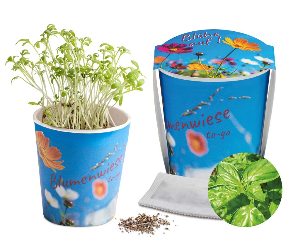 Blumenwiese To-Go - Ostern - Basilikum - neutral